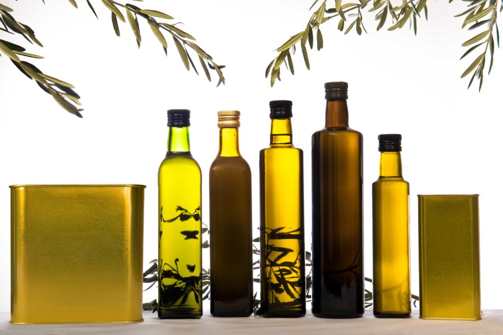 bottles of olive oil